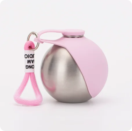 Portable Dog Water Bottle with Foldable Bowl – 285ml Travel Bottle