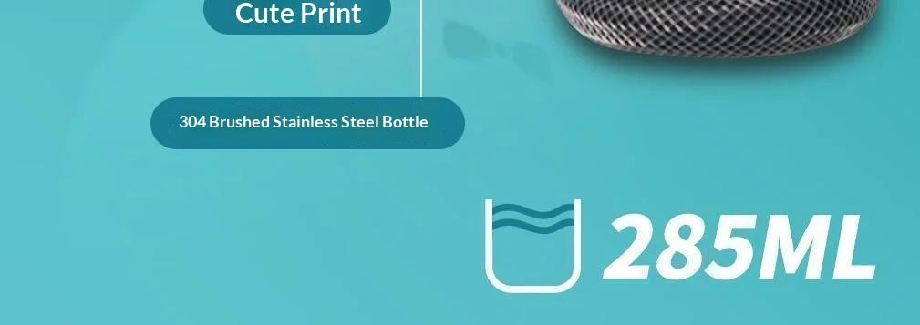 Portable Dog Water Bottle with Foldable Bowl – 285ml Travel Bottle