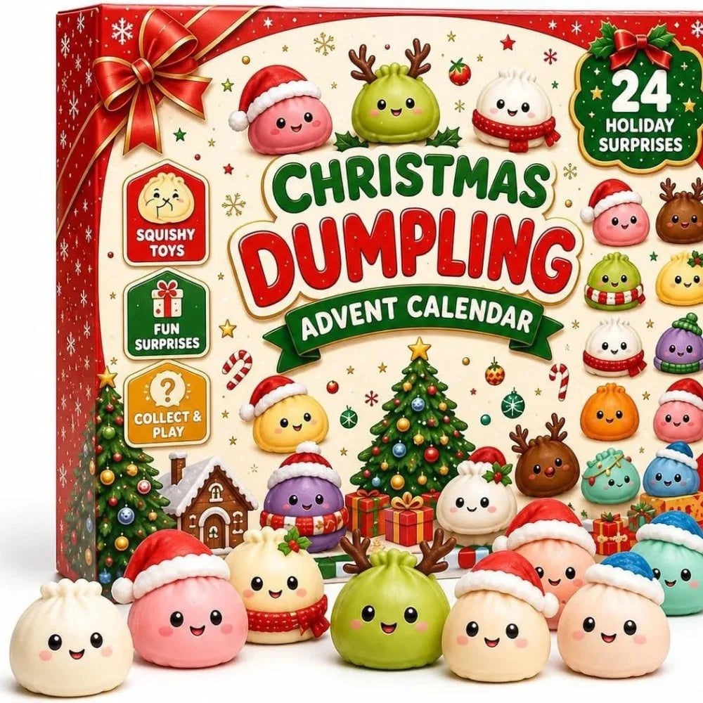Christmas Dumpling Squishy Advent Calendar 2026 – 24 Day Countdown Fidget Toy