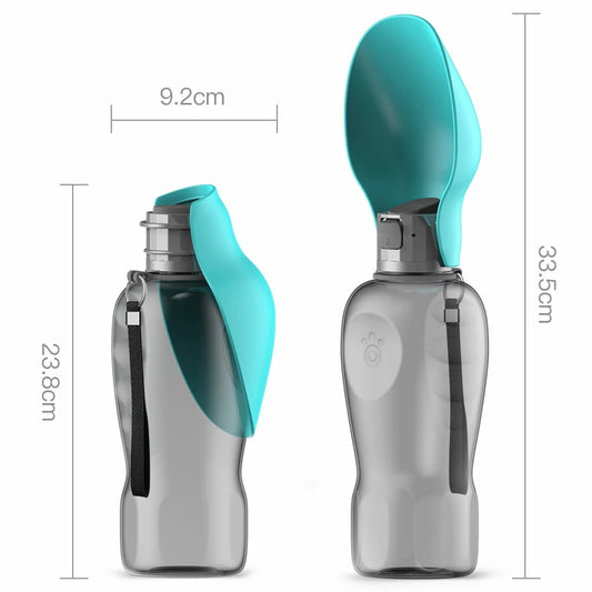 Portable Dog Water Bottle with Foldable Bowl – 800ml Large Capacity
