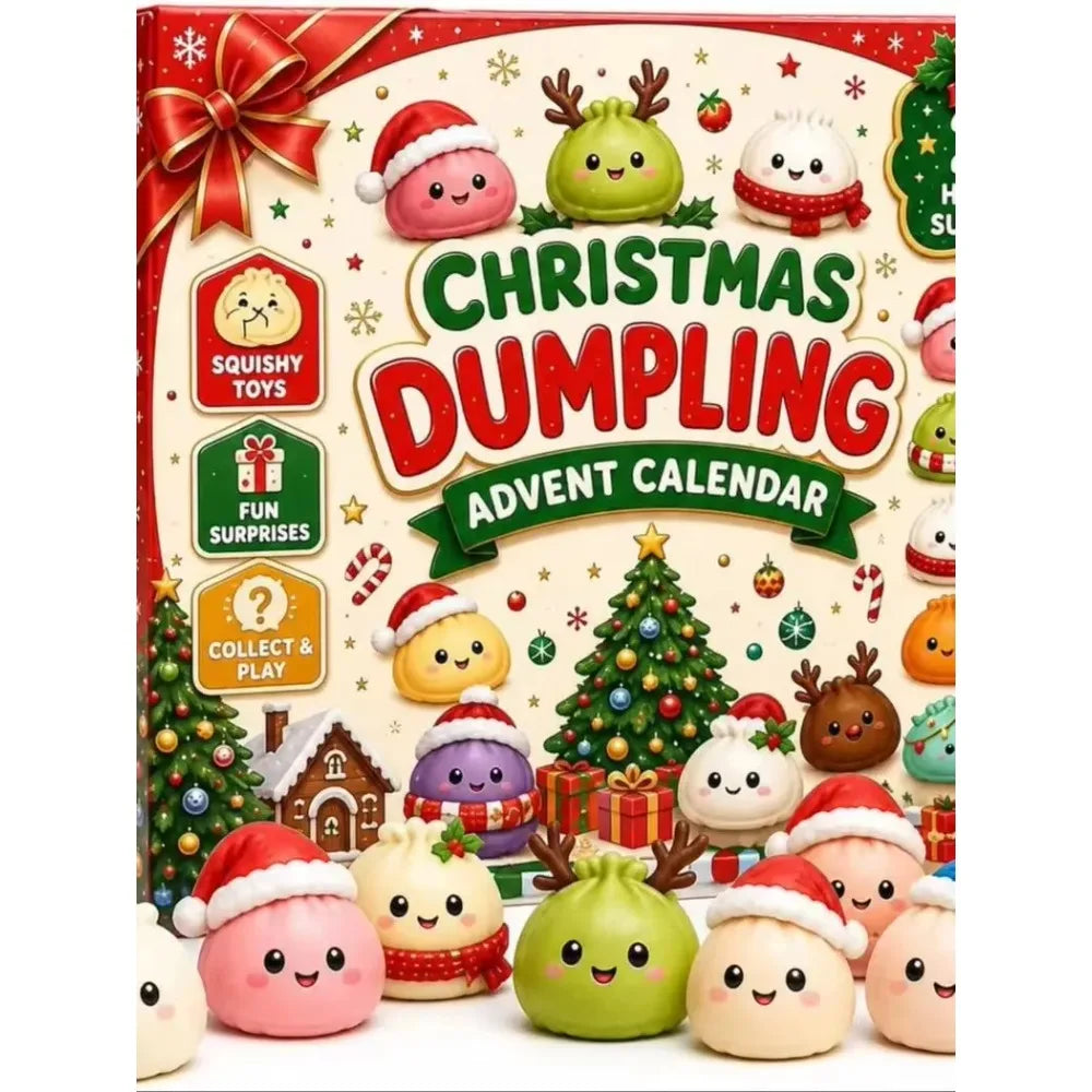 Christmas Dumpling Squishy Advent Calendar 2026 – 24 Day Countdown Fidget Toy