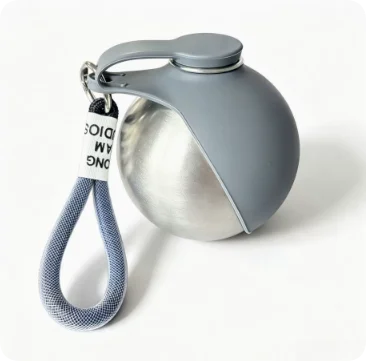 Portable Dog Water Bottle with Foldable Bowl – 285ml Travel Bottle