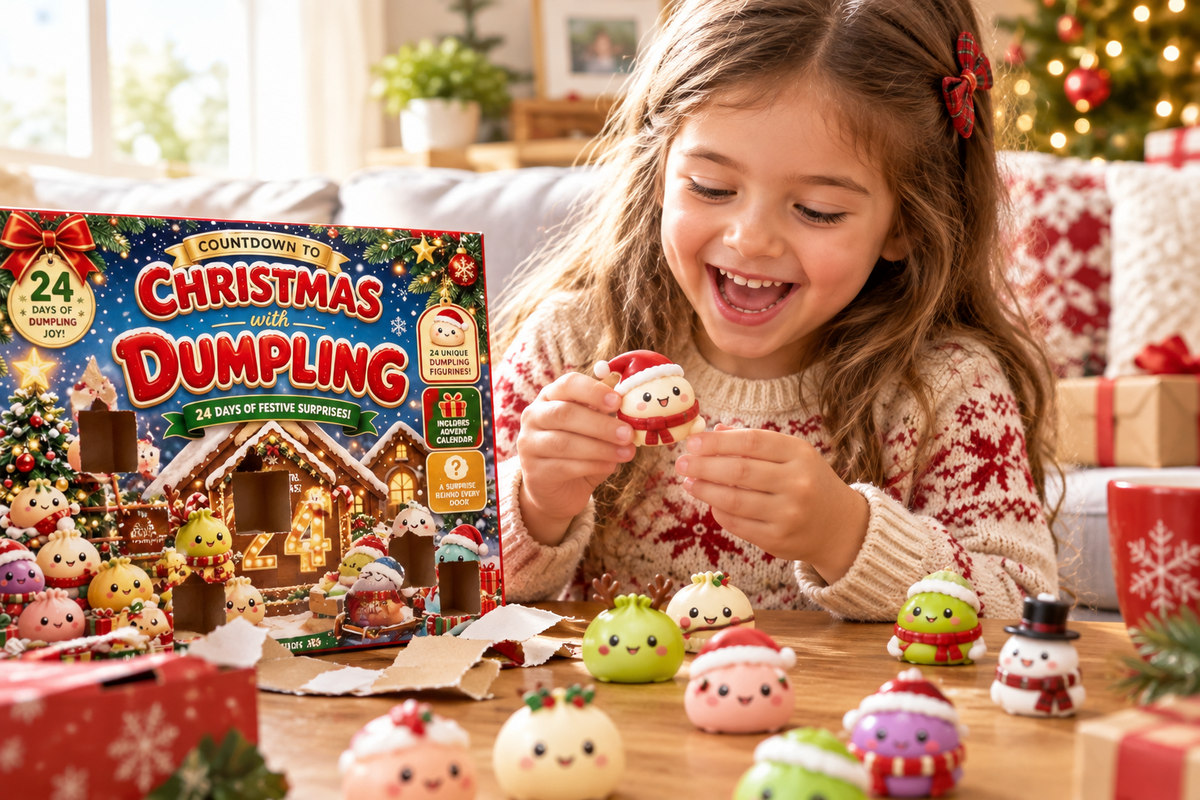 Christmas Dumpling Squishy Advent Calendar 2026 – 24 Day Countdown Fidget Toy